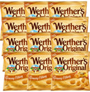 Werther's Original Caramel Creamy Filling Fill Individually Wrapped 125g Pack 12 Box Bag