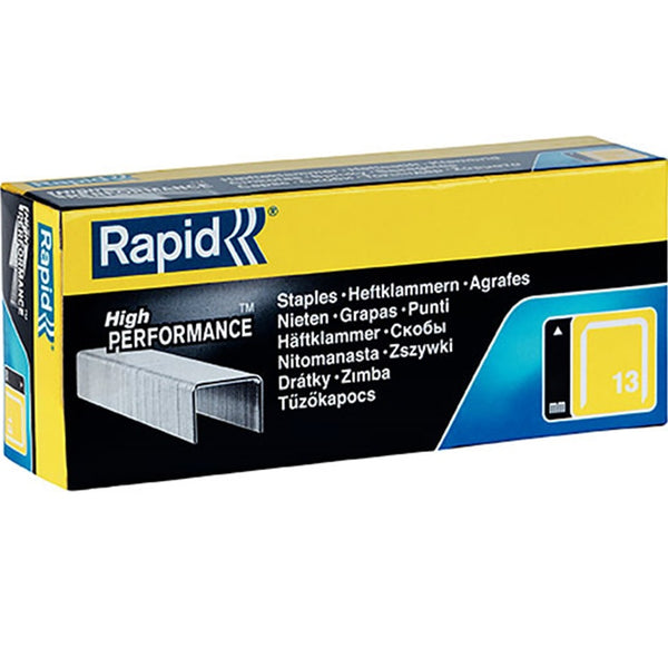 Rapid High Performance Staples 13/6 Box 5000 6mm Leg