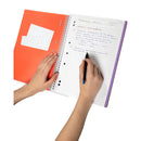 Colourhide 5-Subject Section Notebook 250 Page A4 Lavender Purple Book