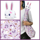 Tee Turtle - Plushie Tote Bag - Light Purple Crafting Tote Bag and White Crafting Bunny Plushie