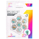 Gamegenic Embraced Series - Green Skull - RPG Dice Set 7pcs