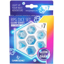Gamegenic Glow Series - Icy Crumbs - RPG Dice Set 7 pcs