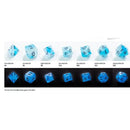 Gamegenic Glow Series - Icy Crumbs - RPG Dice Set 7 pcs