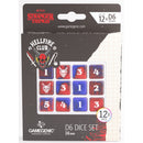 Gamegenic Stranger Things - Hellfire Club D6 Dice Set 12x - 16mm
