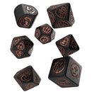 Q-Workshop Dragons Modern Dice Set - Black & Copper
