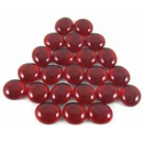 Gaming Stones Crystal Red Glass Stone Qty 40 in 5 1/2" Tube
