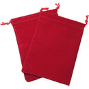 Dice Bag Suedecloth Large Red
