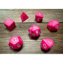 Chessex D7-Die Set Opaque Polyhedral Pink/white 7-Die Set