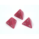 Chessex D4 Dice Opaque Polyhedral Pink/white d4