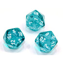 Chessex D20 Dice Translucent Polyhedral Teal/white d20