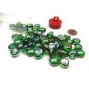 Gaming Stones Crystal Green Iridized Glass Stones Qty 23-27 in 4" Tube
