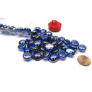 Gaming Stones Crystal Dark Blue Iridized Glass Stones Qty 23-27 in 4" Tube