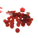 Gaming Stones Crystal Red Frosted Glass Stones Qty 23-27 in 4" Tube