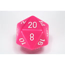 Chessex D20 Dice Opaque 34mm Pink/white d20