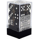 D6 Dice Translucent 16mm Smoke/White 12 Dice in Display