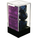 D7-Die Set Dice Speckled Polyhedral Cobalt 7 Dice in Display