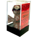 D7-Die Set Dice Speckled Polyhedral Silver Volcano 7 Dice in Display