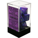 D7-Die Set Dice Speckled Polyhedral Silver Tetra 7 Dice in Display