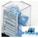 Chessex D7-Die Set  Opaque Polyhedral Light Blue/white 7-Die Set