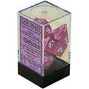 D7-Die Set Dice Opaque Polyhedral Light Purple/White 7 Dice in Display