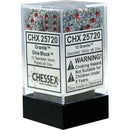 D6 Dice Speckled 16mm Granite 12 Dice in Display
