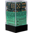 D6 Dice Speckled 16mm Golden Recon 12 Dice in Display