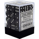 Chessex D6 Opaque 12mm d6 Black/white Dice Block 36 dice