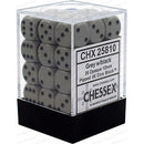 D6 Dice Opaque 12mm Dark Grey/Black 36 Dice in Display