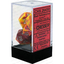 D7-Die Set Dice Gemini Polyhedral Red-Yellow/Silver 7 Dice in Display