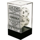 D7-Die Set Dice Frosted Polyhedral Clear/Black 7 Dice in Display