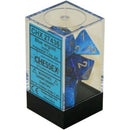 D7-Die Set Dice Vortex Polyhedral Blue/Gold 7 Dice in Display