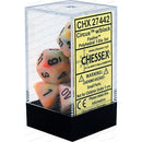 D7-Die Set Dice Festive Polyhedral Circus/Black 7 Dice in Display