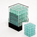 Chessex D6 Frosted 12mm d6 Teal/white Dice Block 36 dice