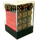 Chessex D6 Scarab 12mm d6 Blue Blood/gold Dice Block 36 dice