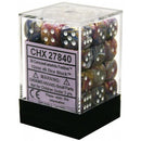 Chessex D6 Festive 12mm d6 Carousel/white Dice Block 36 dice