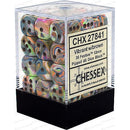 D6 Dice Festive 12mm Vibrant/Brown 36 Dice in Display