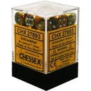 Chessex D6 Lustrous 12mm d6 Gold/silver Dice Block 36 dice