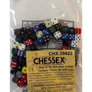 BULK D6 Dice Assorted Loose Opaque 12mm with Pips 50 Dice in Bag