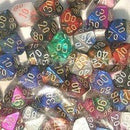 BULK D10 Tens Dice Assorted Loose Gemini Polyhedral 50 Dice in Bag