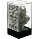 D7-Die Set Dice Frosted Polyhedral Smoke/White 7 Dice in Display