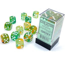 Chessex D6 DiceNebula 16mm d6 Spring/white Luminary Dice Block 12 dice