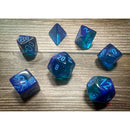 Chessex D7-Die Set Gemini Polyhedral Blue-Blue/light blue Luminary 7-Die Set