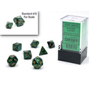 Chessex D7-Die Set Scarab Mini-Polyhedral Jade/gold