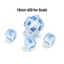 Chessex D6 Dice Borealis Mini-Polyhedral Icicle/light blue Luminary d6