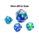 Chessex D20 Dice Festive Mini-Polyhedral Waterlily/white d20