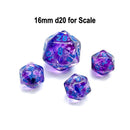 Chessex D20 Dice Nebula Mini-Polyhedral Nocturnal/blue Luminary d20