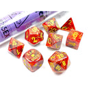 Chessex D7-Die Set Vortex Polyhedral Underworld/yellow 7-Die Set with bonus die