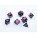 Chessex D7-Die Set Gemini Mini-Polyhedral Black-Purple/gold