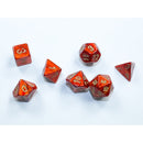 Chessex D7-Die Set Scarab Mini-Polyhedral Scarlet/gold