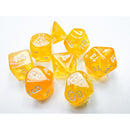 Chessex D7-Die Set Borealis Polyhedral Canary/white Luminary 7-Die Set with bonus die
